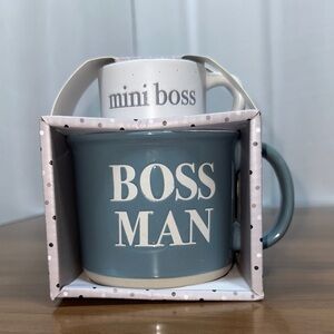 Boss Blue "BOSS MAN" Ceramic Mug Set